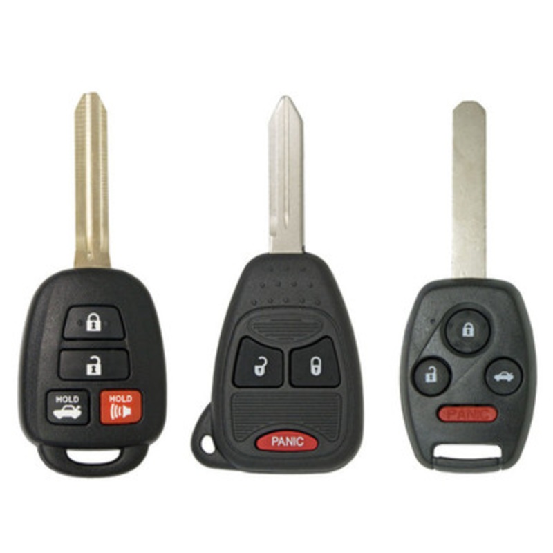 Keyless2Go Remote head Key Replacement Bundle for Honda / Toyota & GM Vehicles