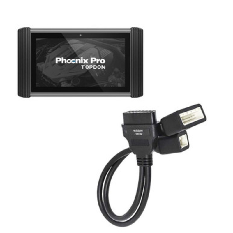 TopDon Phoenix Pro Diagnostic Programming Tool + Nissan 16+32 Secure Gateway Adapter Cable – BUNDLE