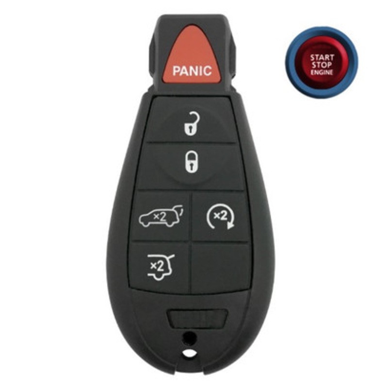 Jeep 6-Button Smart Key IYZ-C01C 68051666AI 433 MHz, Refurbished Recase