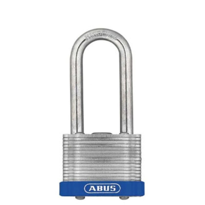 ABUS – 41/40HB50 B – ECOLUTION LAMINATED STEEL PADLOCK BLUE BUMPER- 1-47/64 WIDTH W/ 2 SHACKLE