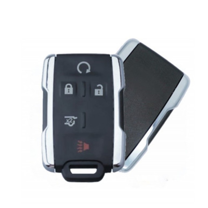 GM 5-Button Remote M3N-32337100 13580081 / 13577768 315 MHz Chrome Trim, Standard Aftermarket