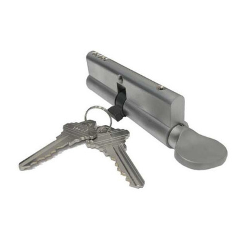 Kenaurd Profile Cylinder  Single Sided  Thumb Turn  26D  Satin Chrome – (SC1 / KW1) (3-1/2 90mm)
