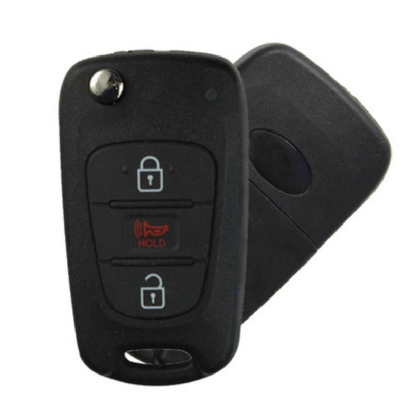 KIA 3-Button Flip Key NYOSEKSAM11ATX (SL) 95430-3W701 315 MHz High Security Blade, Standard Aftermarket