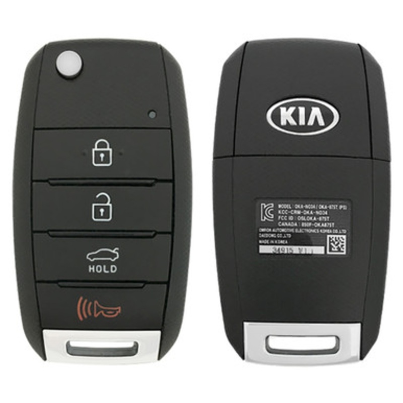 Kia 4 Button Remote Flip Key OSLOKA-870T, 95430-A7400, 315 MHz – Refurbished, Grade A