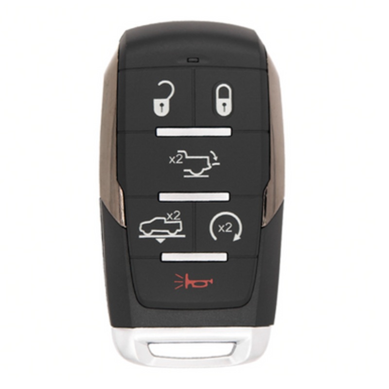RAM 6 Button Smart Key with Platinum Trim OHT-4882056, 68442917AB, 433 MHz – Aftermarket