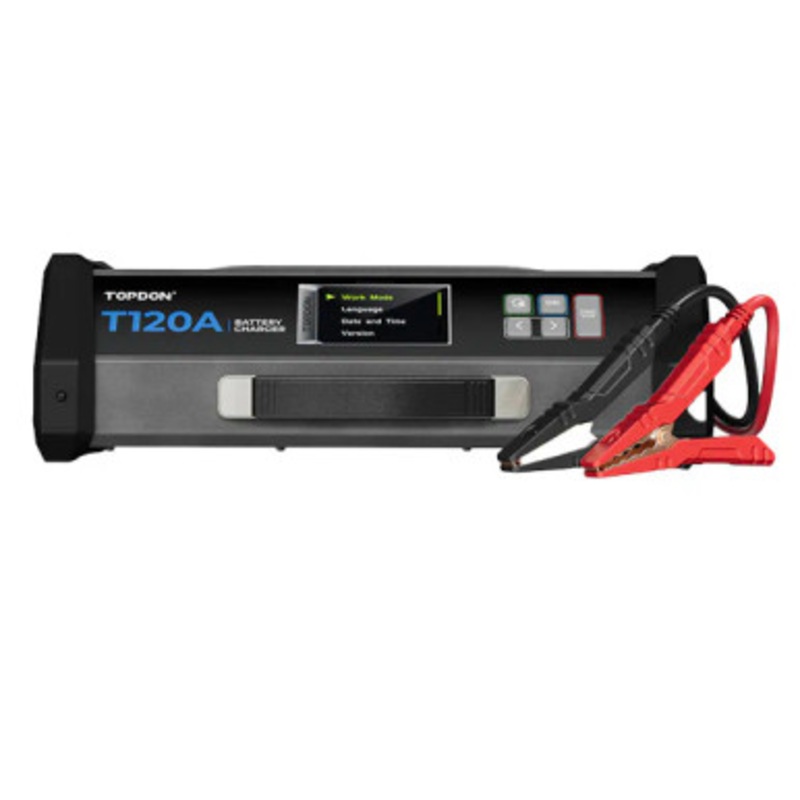 TOPDON T120000 120A Stable Power Supply and 12V Battery Charger – 6.5 Ft.