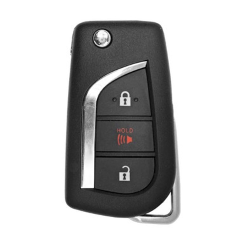 Toyota 3 Button Remote Flip Key With Pre-Coded Cloneable 8A-H Xhorse Superchip GQ4-73T, 89070-0R300, 315 MHz – Refurbished, Grade A