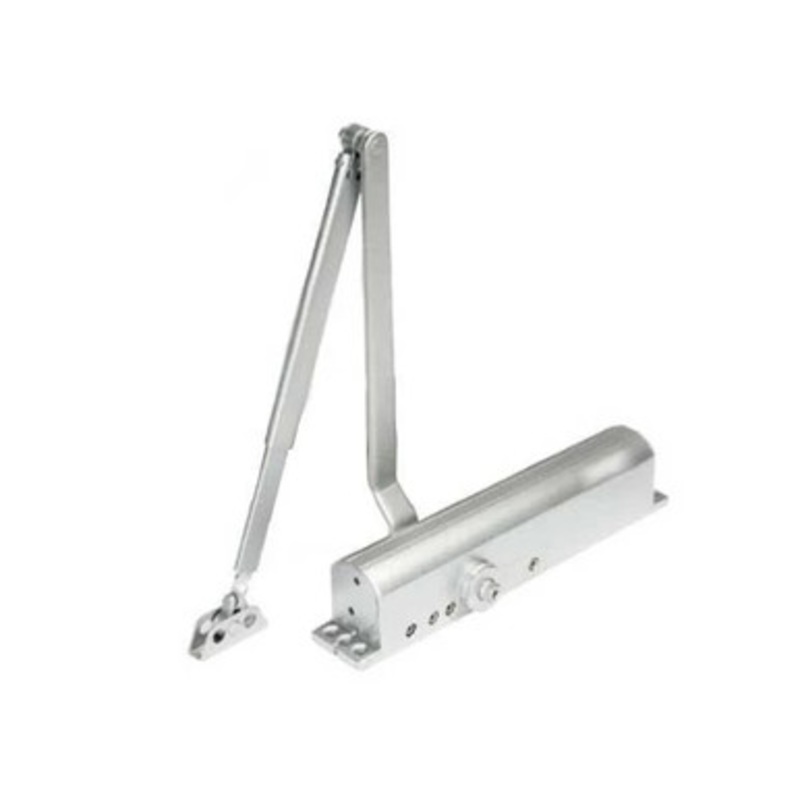 DeGuard Hydraulic Door Closer – Back Check Function – PA Bracket/Regular/Top Jamb – Adjustable Size 1-6 – Satin Nickel – Grade 1