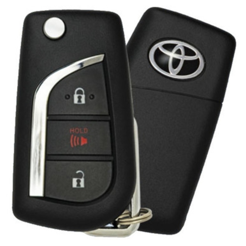 Toyota 3 Button Remote Flip Key MOZB3M2F2L, 89070-F4082, 315 MHz – Refurbished, Grade A