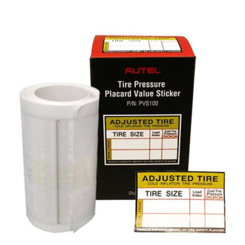 Autel PVS100 – Placard Value Stickers (100 Stickers per Box)