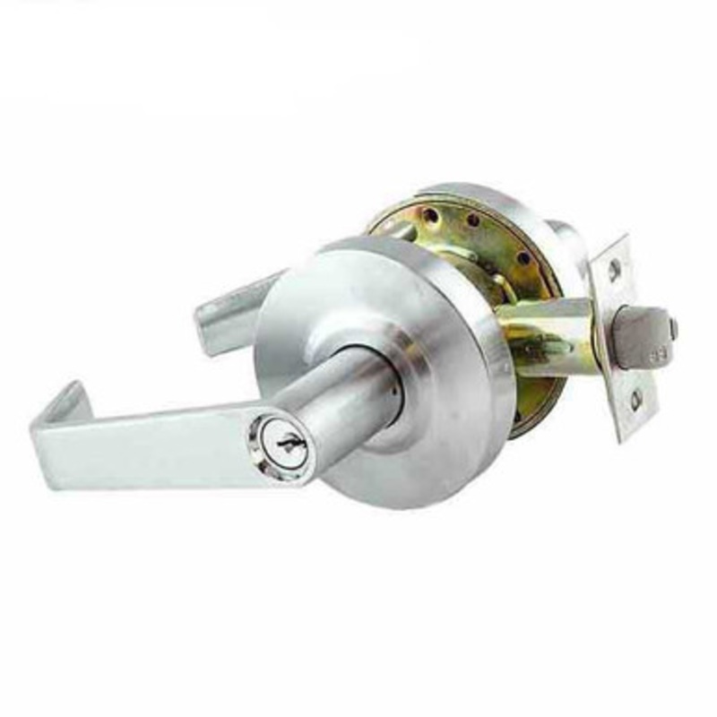 Kenaurd Commercial Lever Set Handle – Double Sided – 2-3/4 Standard Backset – Satin Chrome – Asylum / Institutional – Grade 2