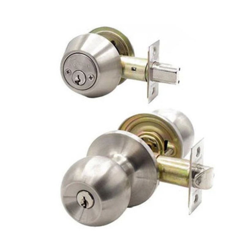 Kenaurd Premium Combo Lockset W/ Double Deadbolt – Stainless Steel (KW1)