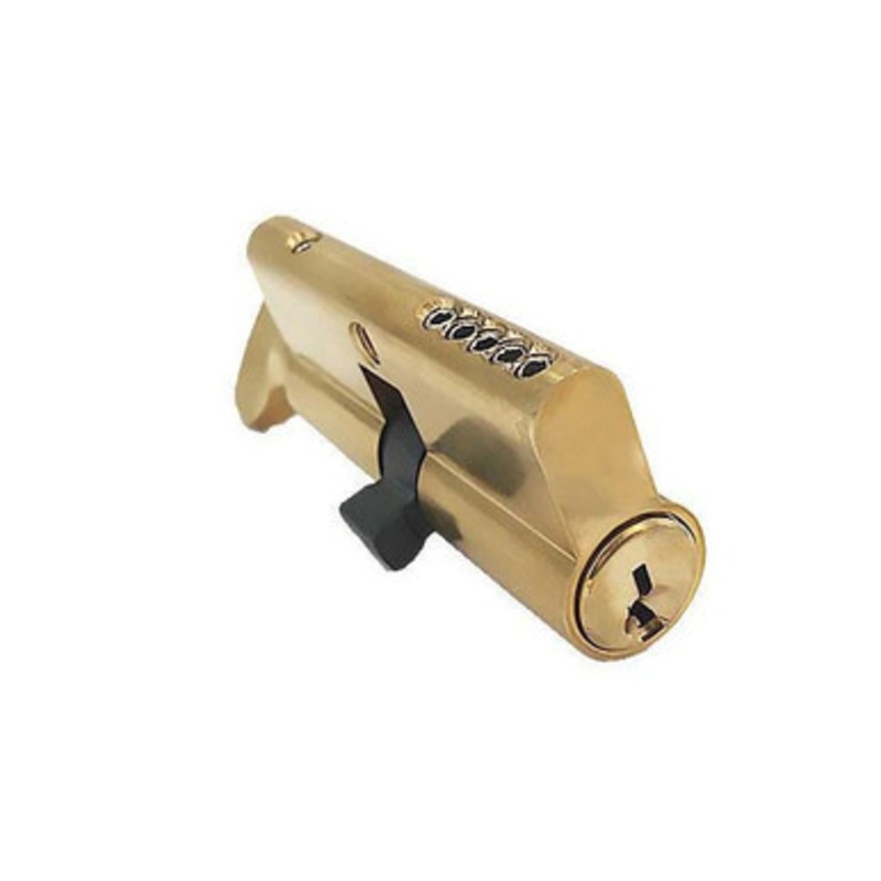 Kenaurd Profile Cylinder  Single Sided  Thumb Turn  US3  Polished Brass – (KW1) ( 2-3/4 70mm )
