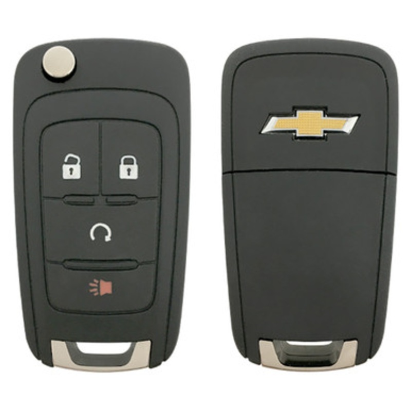 Chevrolet 4 Button Non-PEPS Remote Flip Key KR55WK500733, 13501916, 315 MHz – Refurbished, Grade A