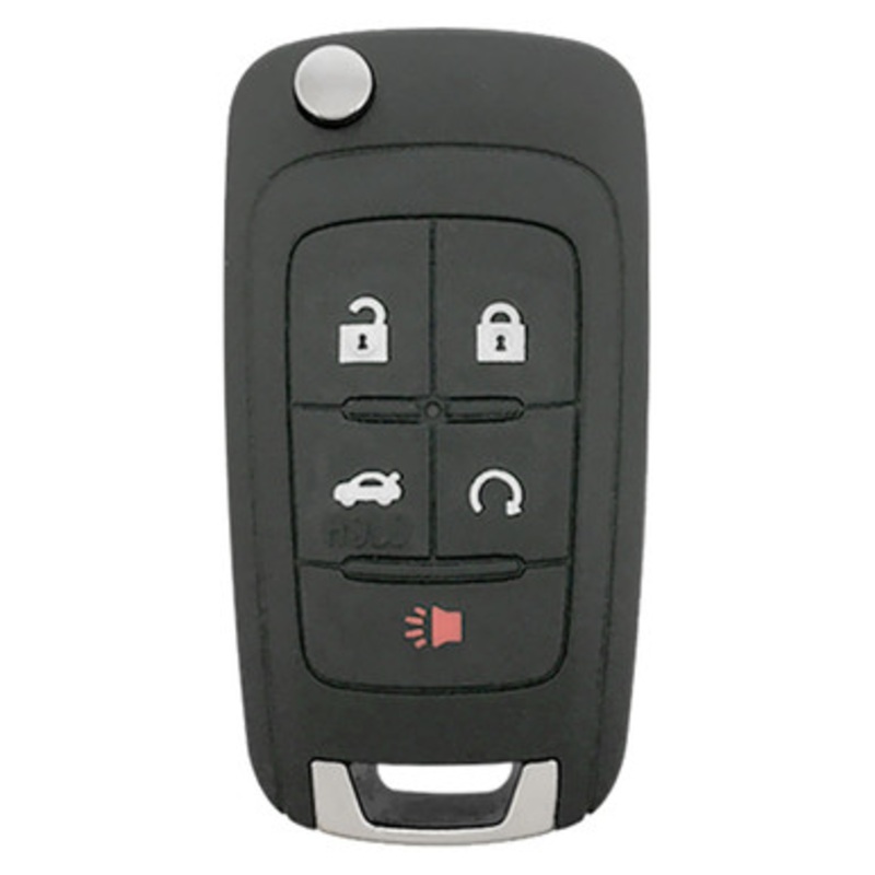 Chevrolet 5 Button Non-Prox Flip Key AVL-B01T2AC, 13574863, 315 MHz – Refurbished, Grade A