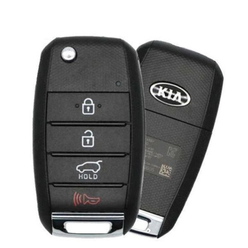 Kia 4 Button (Canadian Models) Remote Flip Key TQ8-RKE-4F27, 95430-D9100, 433 MHz – Refurbished, Grade A