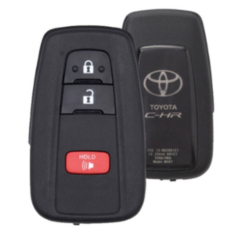 Toyota 3 Button Proximity Smart Key C-HR Logo MOZBR1ET, 89904-10050, 315 MHz – Refurbished, Grade A