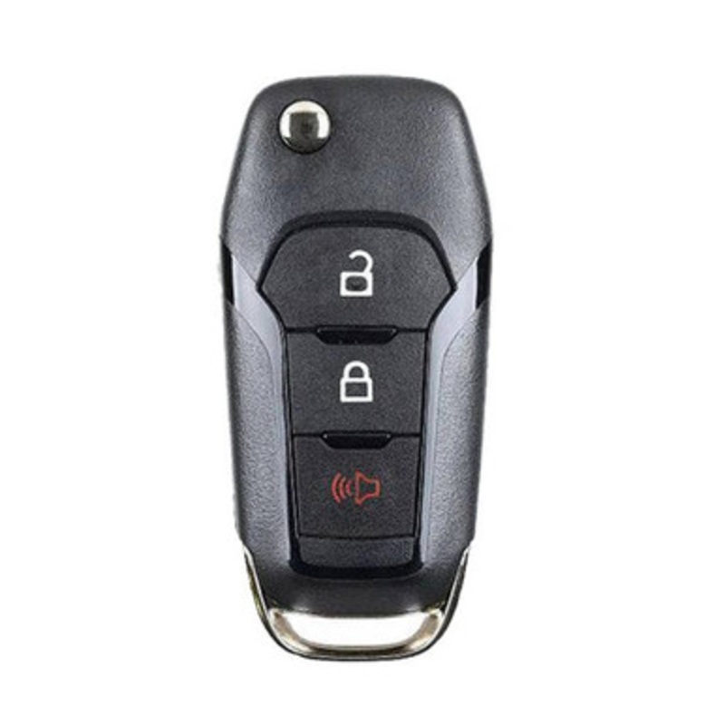 Ford 3 Button Center Mill Flip Key N5F-A08TBLP, 164-R8334, 433 MHz, Refurbished Recase