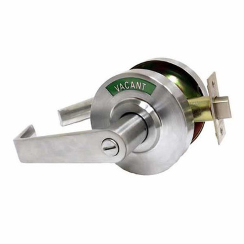 Kenaurd Commercial Lever Set Handle – 2-3/4 – 2-3/8 Backset – Satin Chrome – Privacy With Indicator – Grade 2
