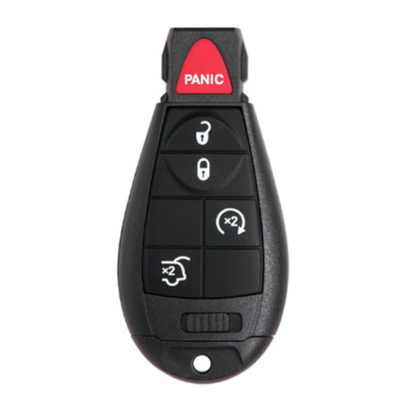 Keyless2Go Jeep 5 Button Remote Key Replacement IYZ-C01C 68066849AA – With Durashell Technology, Premium Aftermarket, CDJ-KH5-006-NFB-MK0-001