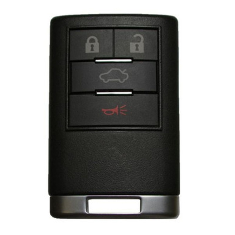 Cadillac 4 Button Remote OUC6000066, OUC6000223, 25840557 – Refurbished, Recase