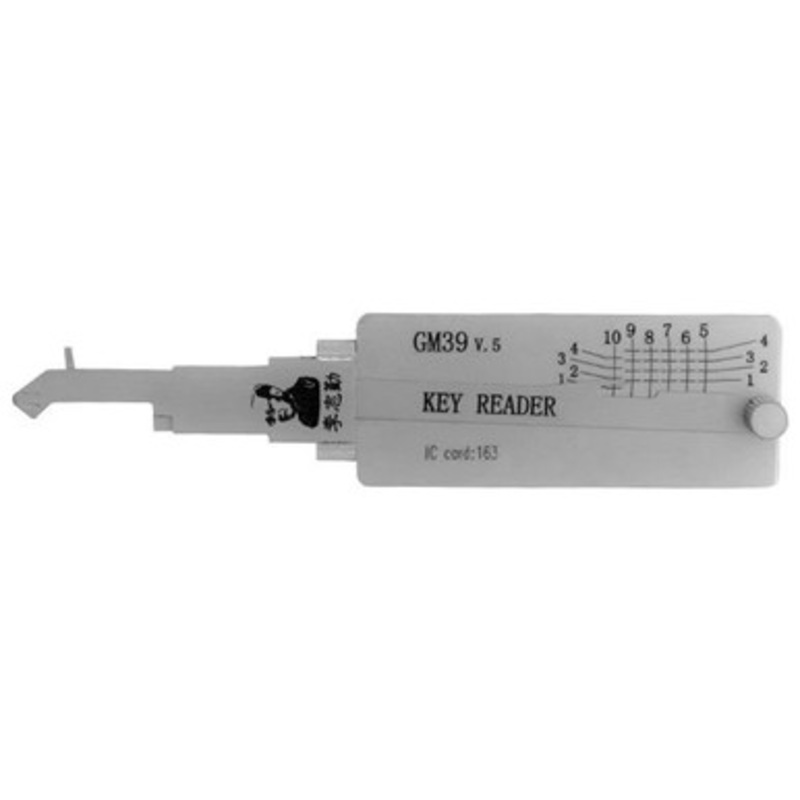 Original Lishi Decoder Key Reader V.5 For GM39 Door Locks With Sidebar – Anti Glare