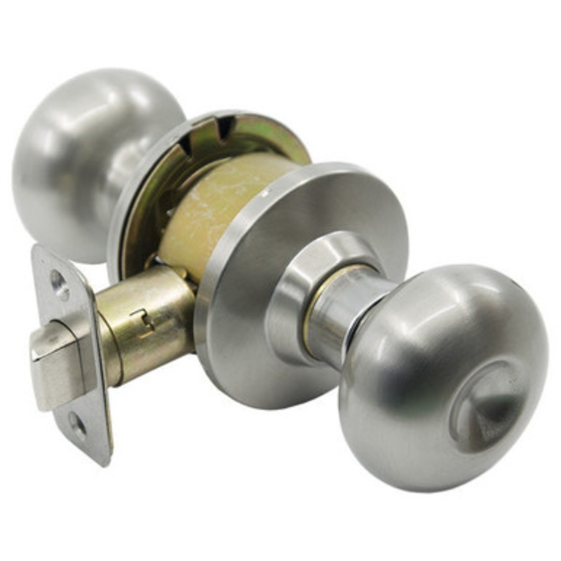PLS K310P Grade 3 Plymouth Style Door Knob ADJ – PASSAGE – Satin Nickel US15