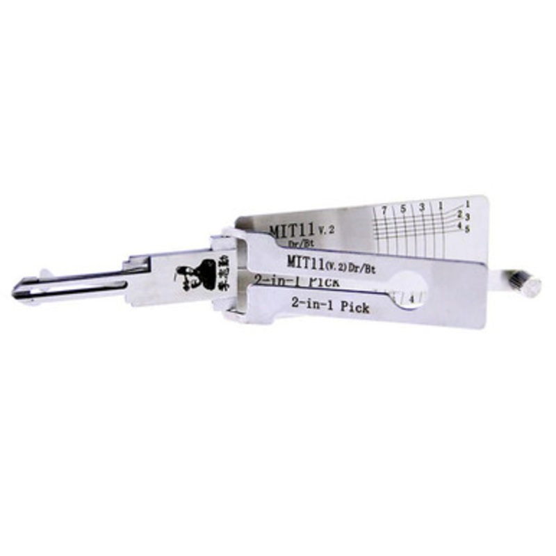 Original Lishi MIT11 / MIT3 8-Cut Mitsubishi 2-in-1 Pick – Door /Trunk – Anti Glare