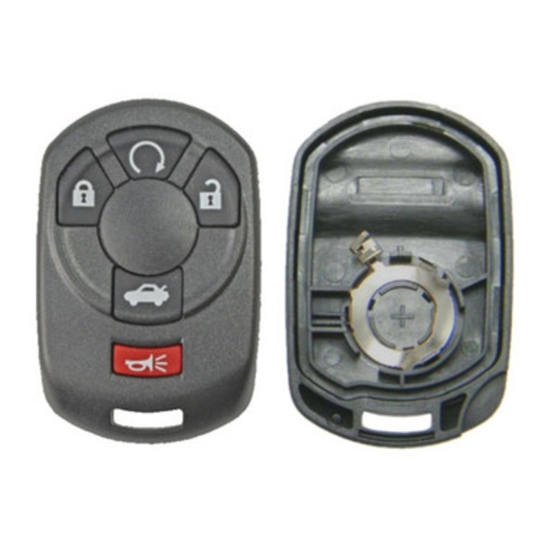 Cadillac 5 Button Remote Case and Pad M3N65981403, 15212383 – Aftermarket