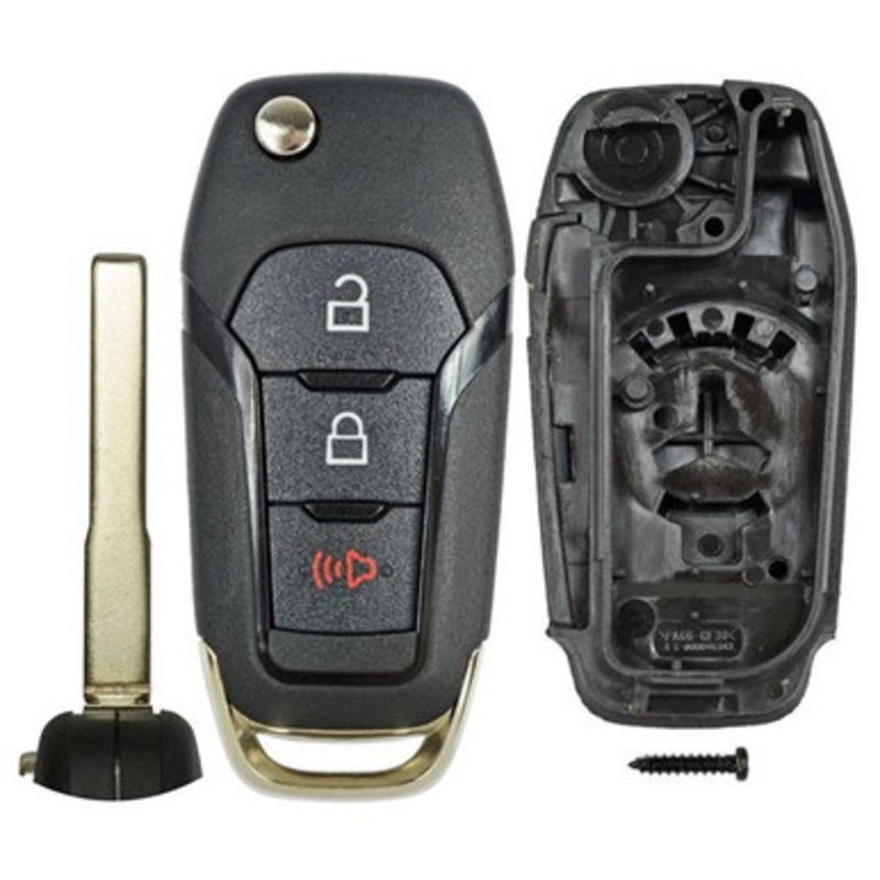 Ford 3 Button Flip Key Shell N5F-A08TAA, 164-R8130 – Aftermarket