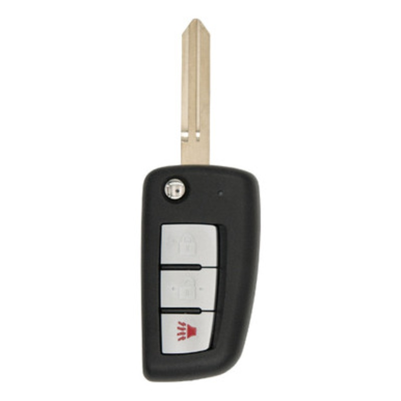 Keyless2Go Nissan 3 Button Remote Flip Key CWTWB1G767, 28268-4BA1A, 433 MHz – Premium Aftermarket