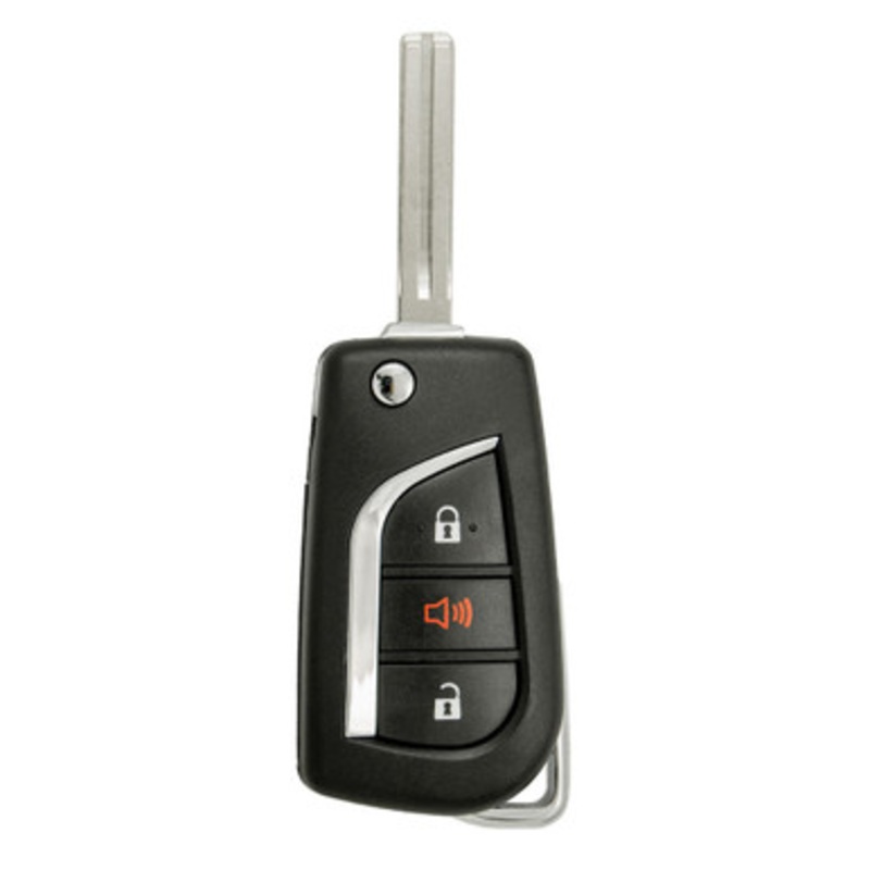 Keyless2Go Remote Flip Key Replacement for Toyota HYQ12BFB / 89070-12C20 / H Chip, TLS-KH3-070-AFB-ZZZZ-001