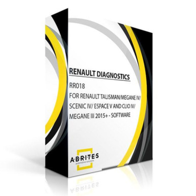 ABRITES RR018- Key Programming for Renault Talisman/Megane IV/Scenic IV/ Espace V and Clio IV/ Megane III 2015+ – Software