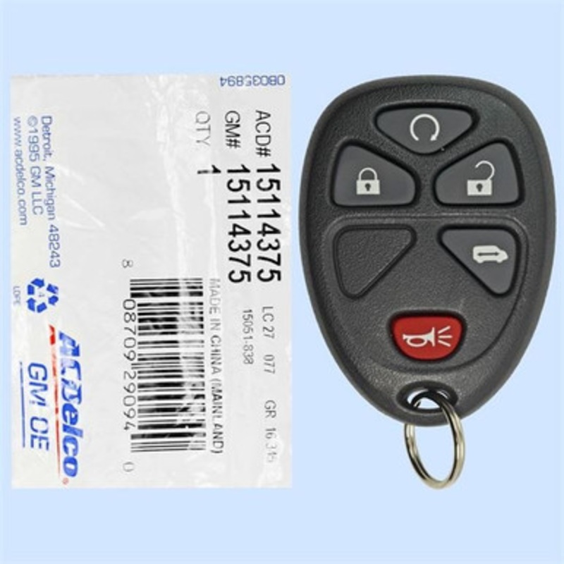 Buick Chevrolet Pontiac 5-Button Remote KOBGT04A 15114375 – New OEM
