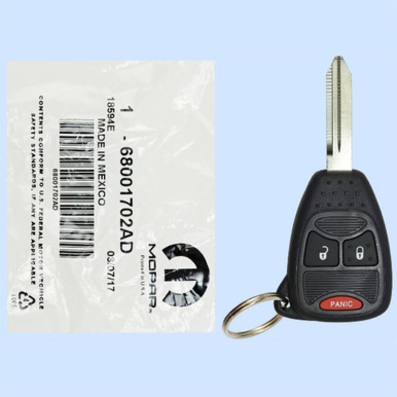 Jeep 3 Button Remote Head Key OHT692713AA, 68000603, 315 MHz – New OEM