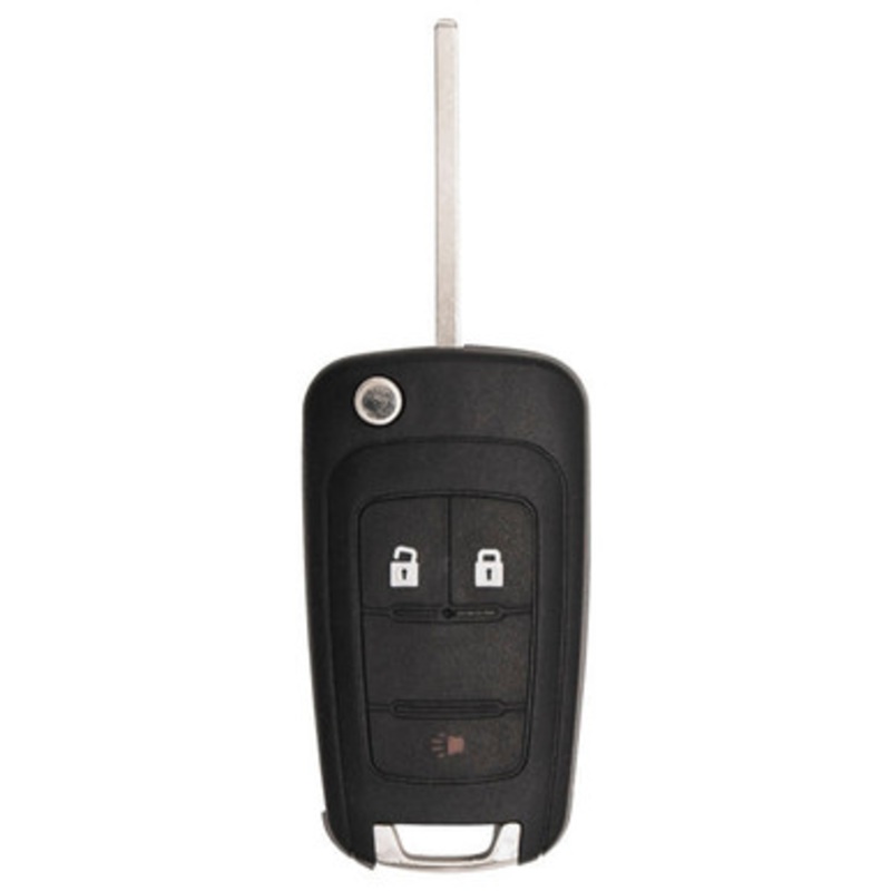 Keyless2Go GM 3 Button Magic Reusable Flip Key PEPS 315 MHz – Premium Aftermarket