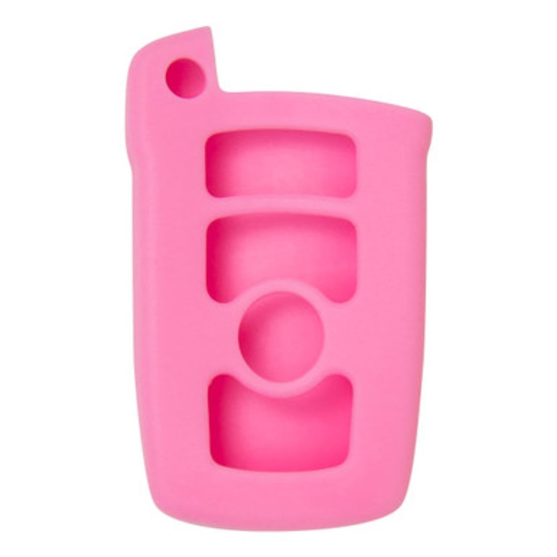 Replacement Silicone Jacket Keyless Remote Cover BMWJ14 for BMW 7 Series Smart Key FCC ID: LX 8766 S – Pink
