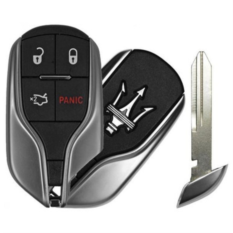 Maserati 4 Button Smart Key M3N-7393490, 5923335AE, 433 MHz – Refurbished, Grade A