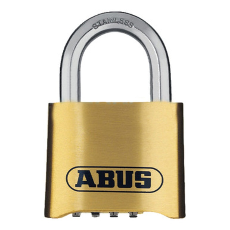 ABUS Combination 180 Padlock 180IB/50 C Solid Brass Resettable 4-Dial