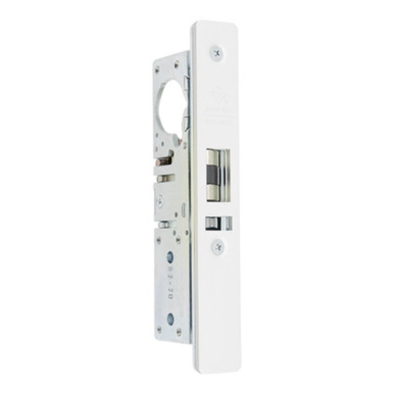 Adams Rite 4510 Standard Deadlatch, Flat Faceplate, 1-1/8 Backset, RH/LHR, 2-5/8 Strike – Clear Anodized