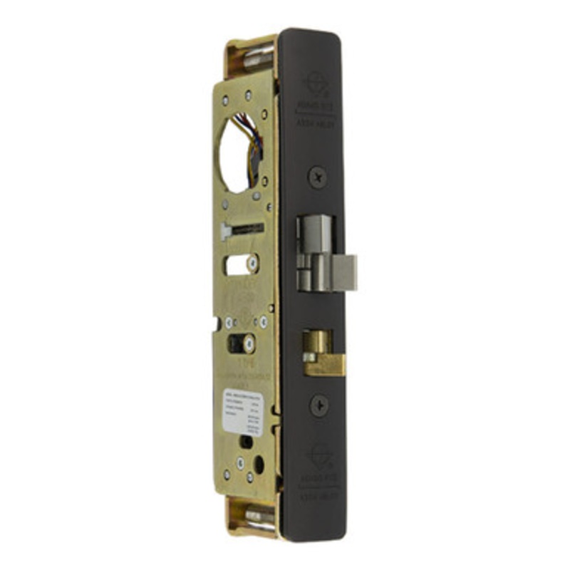 Adams Rite Steel Hawk 4300 Electrified Deadlatch, 1-1/8 Backset, No Monitoring, Surface Mount, Flat/Standard Jamb – Dark Bronze