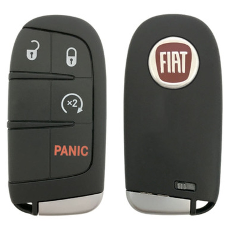 Fiat 4 Button Smart Key M3N-40821302, 735637066, 433 MHz – Refurbished, Grade A