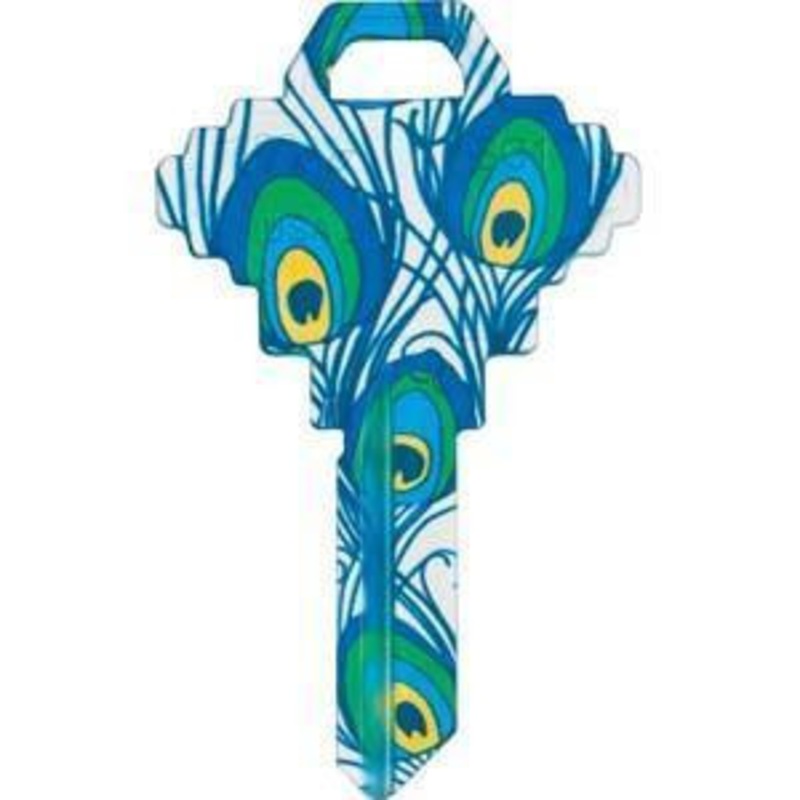ILCO KW1/KW10 BIG Personali-Keys (large bow keys) PEACOCK – 5 PACK
