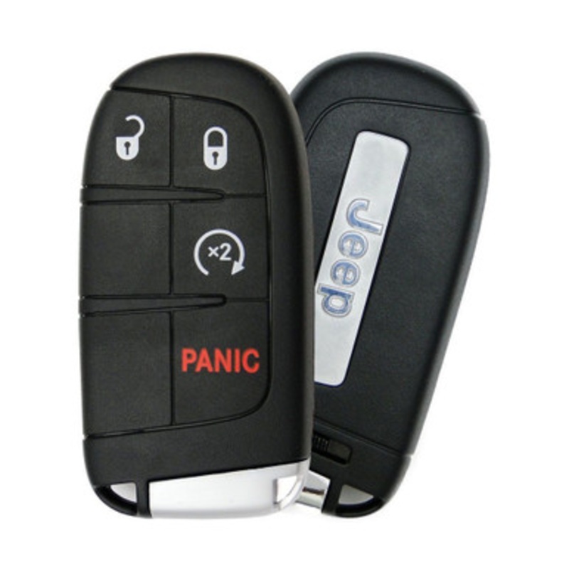 Jeep 4 Button Smart Key M3N-40821302, 6BY88DX9AA, 433 MHz – Refurbished, Grade A