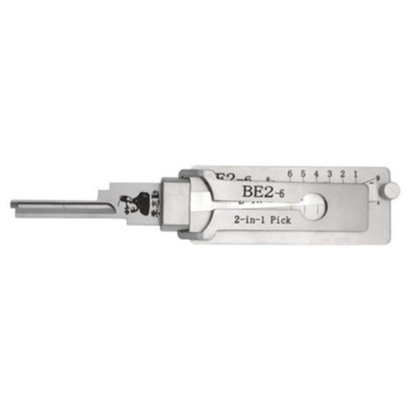 Original Lishi 2-in-1 Residential Tool BE2 For BEST A Keyway 6-Pin – Anti-Glare