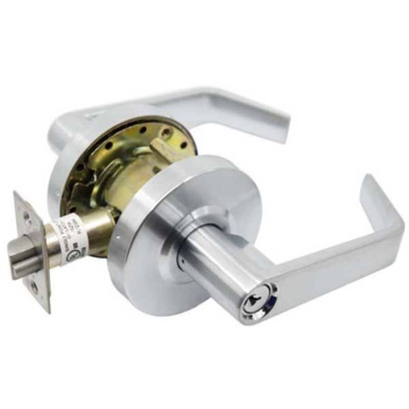TELL PRO LINE Grade 2 Clutched Lever Lock  2-3/4 Backset KA4 SCC Keyway – Classroom – 26D