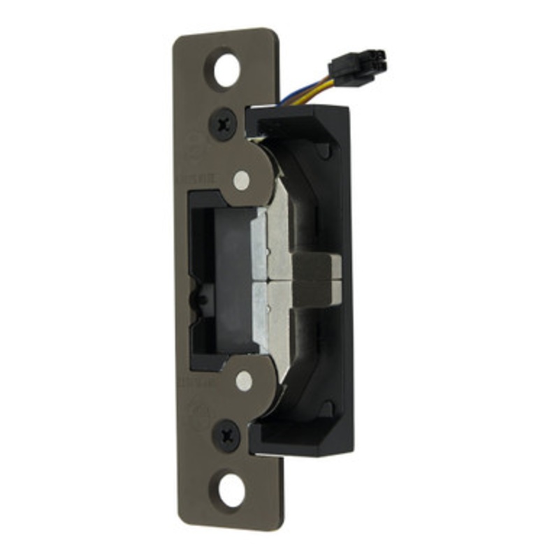 Adams Rite 7400 Series UltraLine Electric Strike for Deadlatches and Cylindrical Locks – Flat – Dark Bronze Anodized