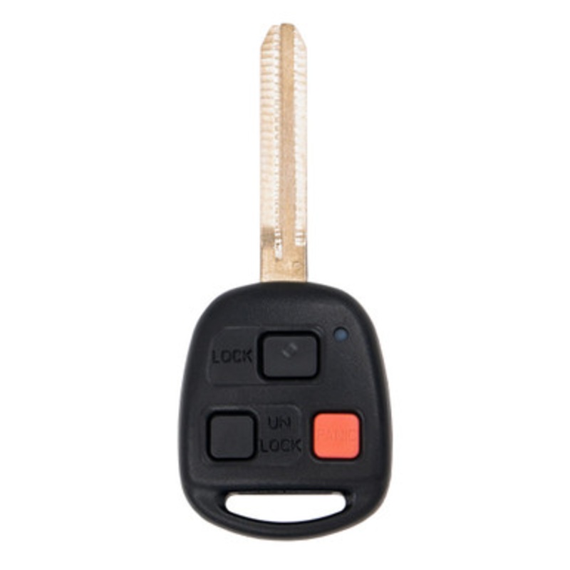 Keyless2Go 3 Button Remote Head Key Replacement for Toyota HYQ1512V / 4C Chip / 89070-60090