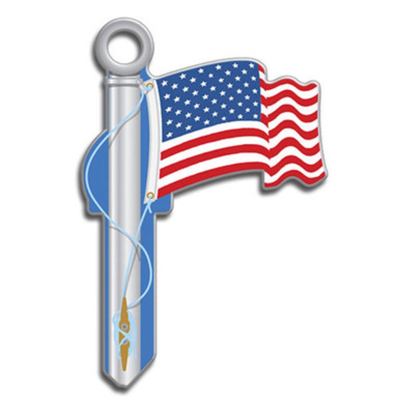Lucky Line Key Shapes American Flag – 5 Pack – Schlage SC