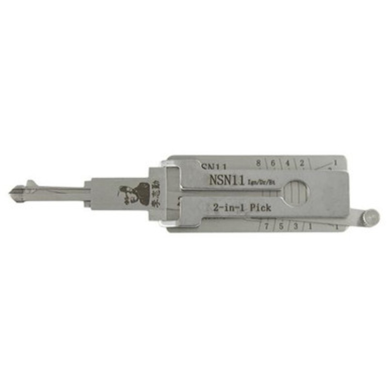 Original Lishi NSN11 Nissan 8-CUT 2-in-1 Pick – Ignition / Door / Trunk